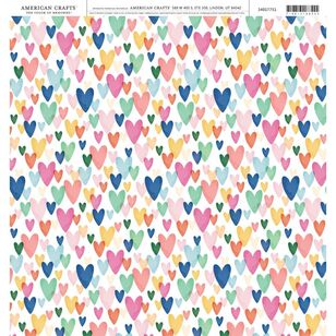 American Crafts Kind Hearts Cardstock Multicoloured 30 x 30 cm