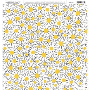 American Crafts Yellow Daisy Cardstock Multicoloured 30 x 30 cm