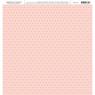 American Crafts Pink & Peach Dots Cardstock Multicoloured 30 x 30 cm