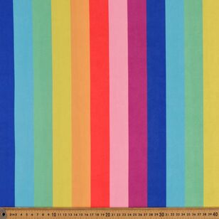 Rainbow Stripe Printed 148 cm Shine Dance Knit Fabric Rainbow 148 cm