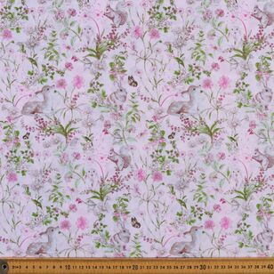 Country Garden TC Evelyn Printed 112 cm Polycotton Fabric Pink 112 cm