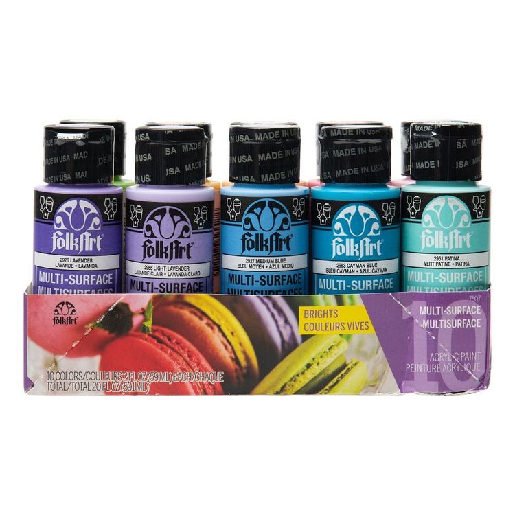 Folk Art Multi Surface Acrylic Paint Set Brights