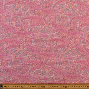 Bootar Printed 135 cm Rayon Fabric Pink 135 cm