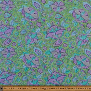 Ashmeera Printed 135 cm Rayon Fabric Green 135 cm