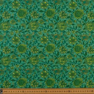 Ababa Printed 135 cm Rayon Fabric Green 135 cm