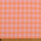 Large Gingham Check Printed 137 cm Cotton Seersucker Fabric Melon & Pink 137 cm