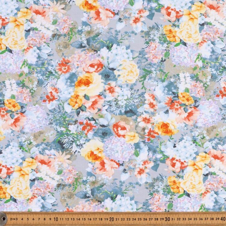 Bloom Printed 148 cm EcoVero Viscose Elastane Jersey Fabric