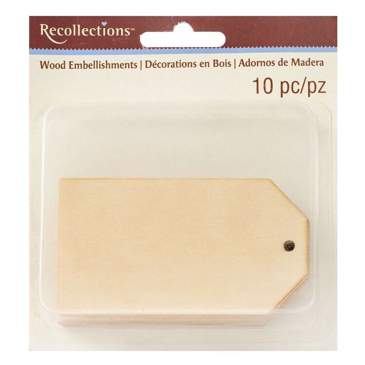 Recollections Gift Tags Wood Embellishments