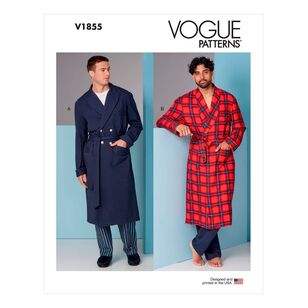 Vogue Sewing Pattern V1855 Men's Robe & Belt