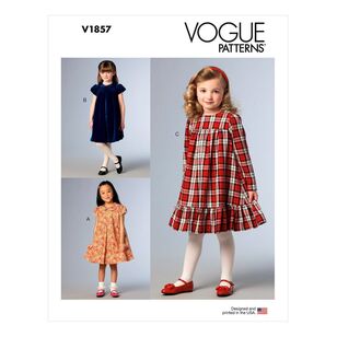 Vogue Sewing Pattern V1857 Children's & Girls' Dress