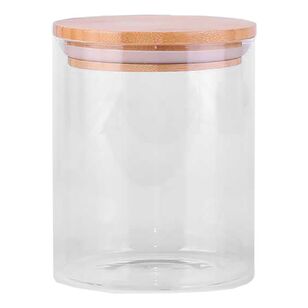 Seymours Glass Canister With Bamboo Lid Clear 750 mL