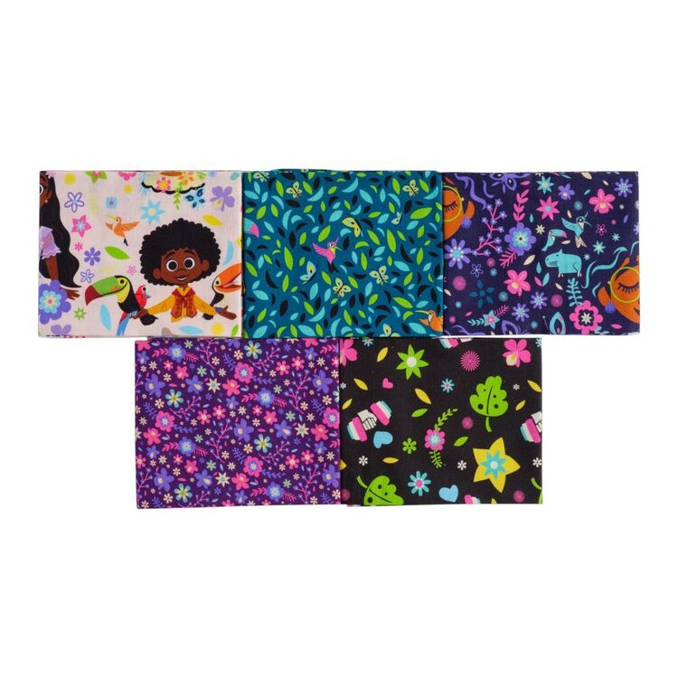 Disney Encanto Colour Pop Fat Quarter Bundle 5 Pack