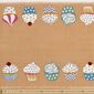 Runner Hessian Cupcakes 40 cm Fabric Natural & Pastels 40 cm