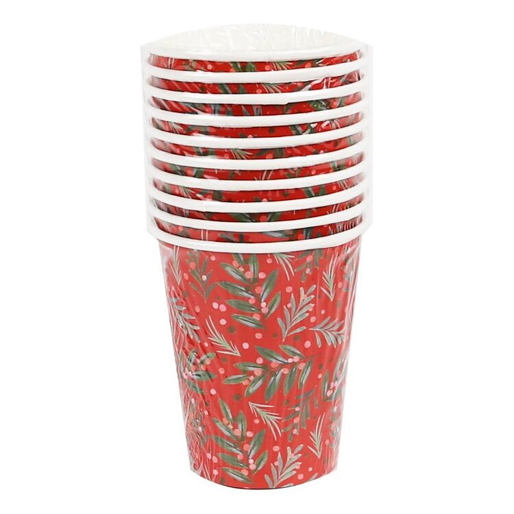 Jolly & Joy Traditional Paper Cups 10 Pack