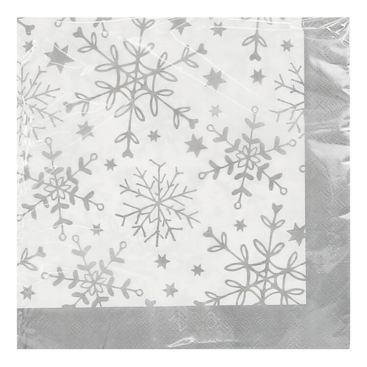 Jolly & Joy Snowflake Paper Napkins 16 Pack