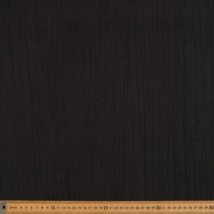 Plain G2 #1 120 cm Linen Look Suiting Fabric Black 120 cm