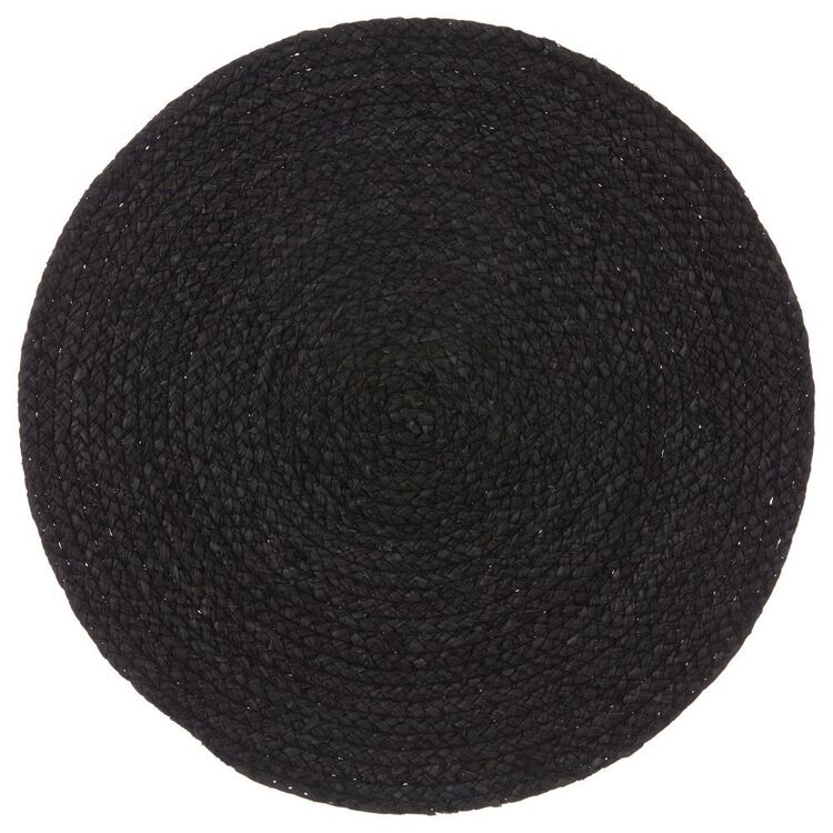 Bouclair Malibu Round Placemat Black 35 cm