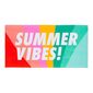 Brampton House Beach Towel Velour Summer Vibes Multicoloured 75 x 150 cm