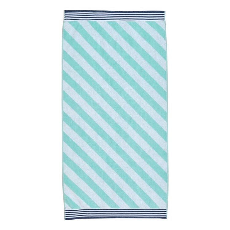 Emerald Hill Diagonal Stripe Beach Towel