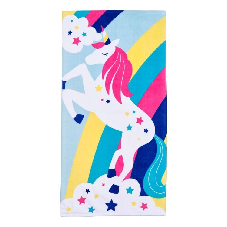 KOO Kids House Beach Towel Unicorn Multicoloured 60 x 120 cm