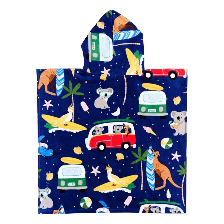 KOO Kids House Hooded Beach Towel Camper Multicoloured 60 x 120 cm