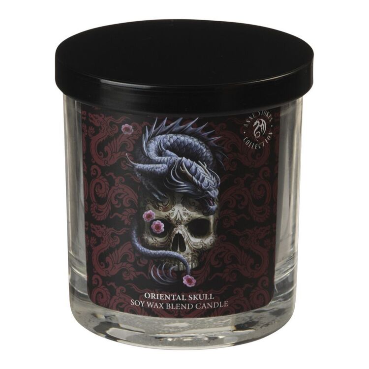 Anne Stokes Oriental Skull Candle