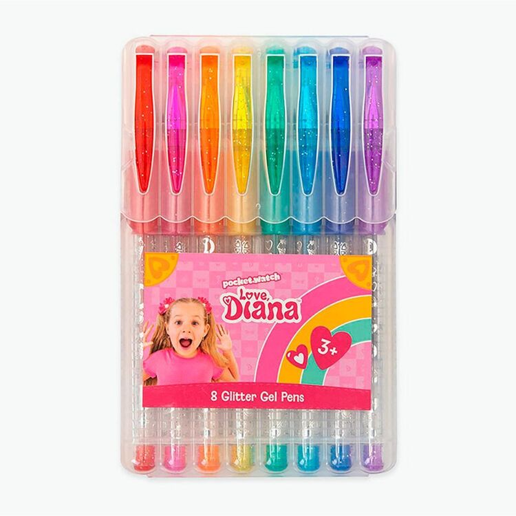 Love Diana Glitter Gel Pens 8 Pack