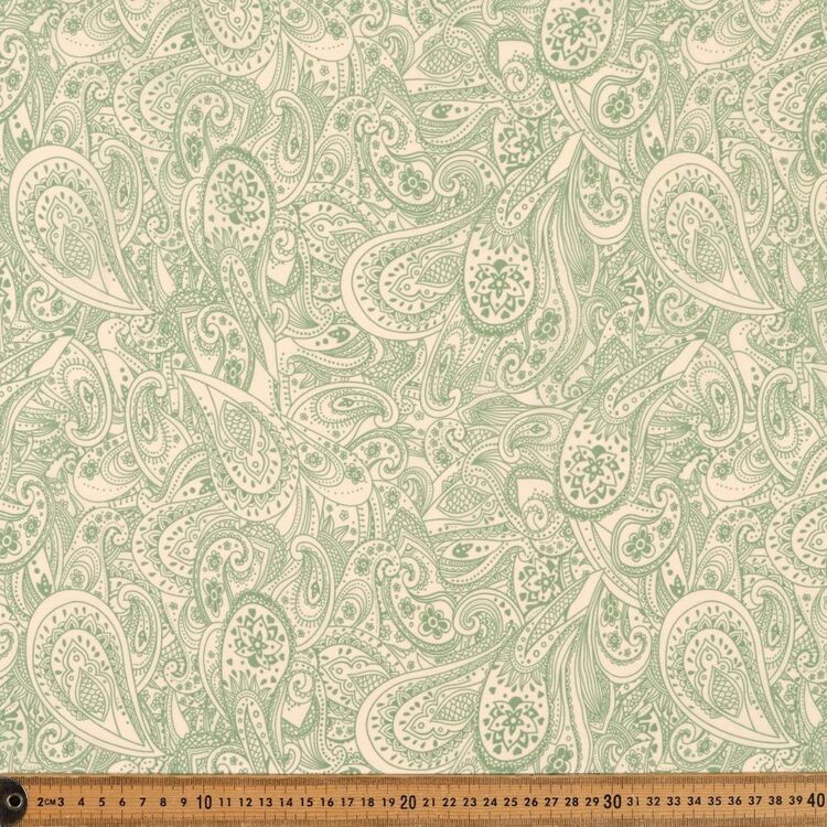Paisley Printed 140 cm Polyester Crinkle Fabric