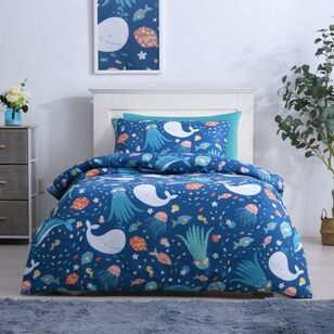 Ombre Blu Jelly Fish Quilt Cover Set Multicoloured