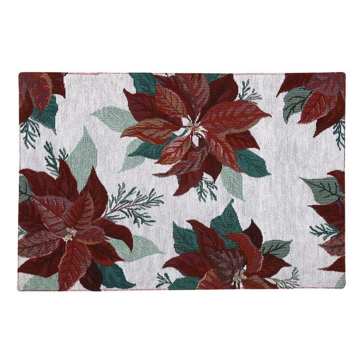 Jolly & Joy Poinsettia Tapestry Placemat