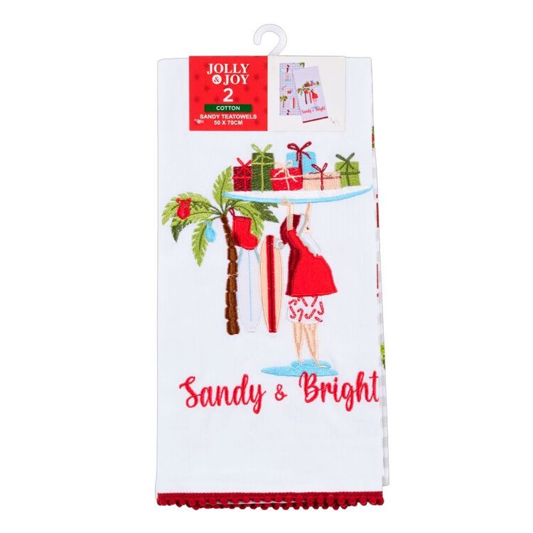Jolly & Joy Sandy Tea Towel 2 Pack