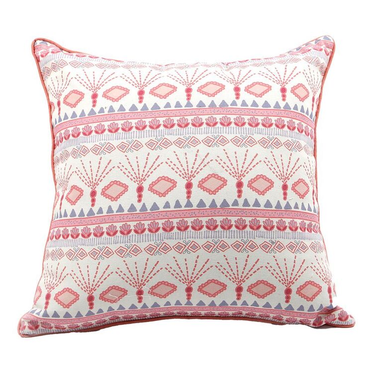 Ombre Home Coastal Bohemian Bliss Pink Printed Cushion