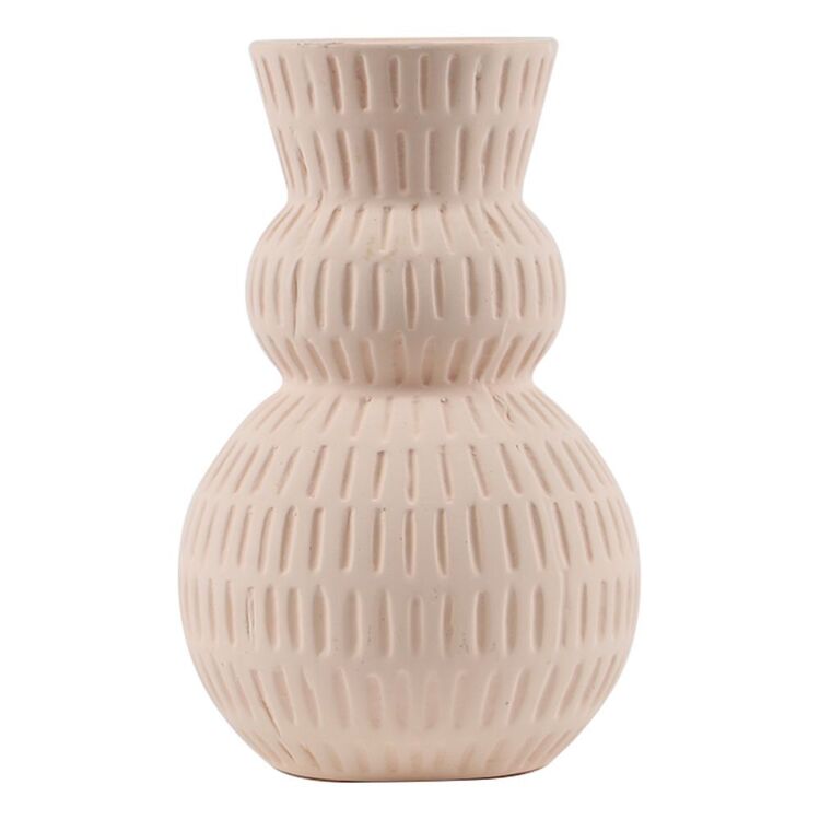 Ombre Home Coastal Bohemian Bliss Pink Etched Vase