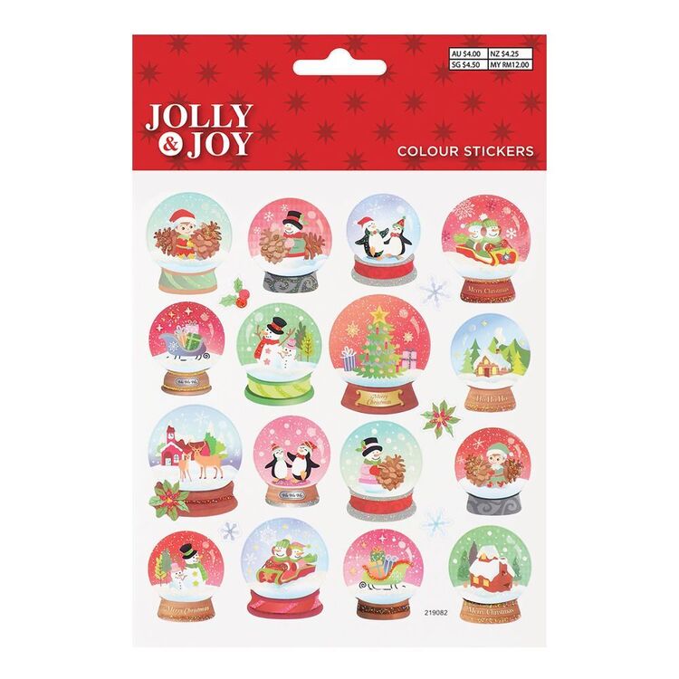 Christmas Snow Globe Stickers 21 Pack