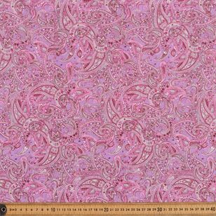 Paisley Haze Printed 135 cm Cotton Lawn Fabric Amethyst 135 cm