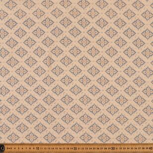 Niharika Geometric Floral Printed 135 cm Rayon Fabric Natural 135 cm