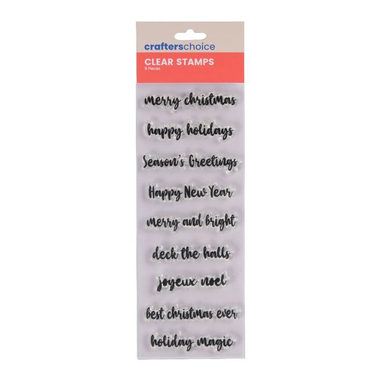 Crafter's Choice Merry & Bright Sentiments Stamp Set