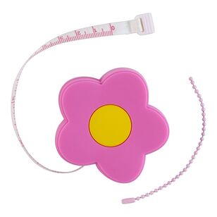 Timber & Thread Flower Novelty Tape Measure Pink