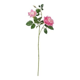 72 cm Rose Spray With Leaf Dark Pink 72 cm