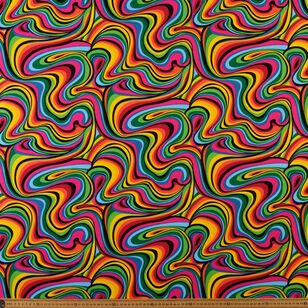 Waves Printed 112 cm Buzoku Duck Fabric Multicoloured 112 cm