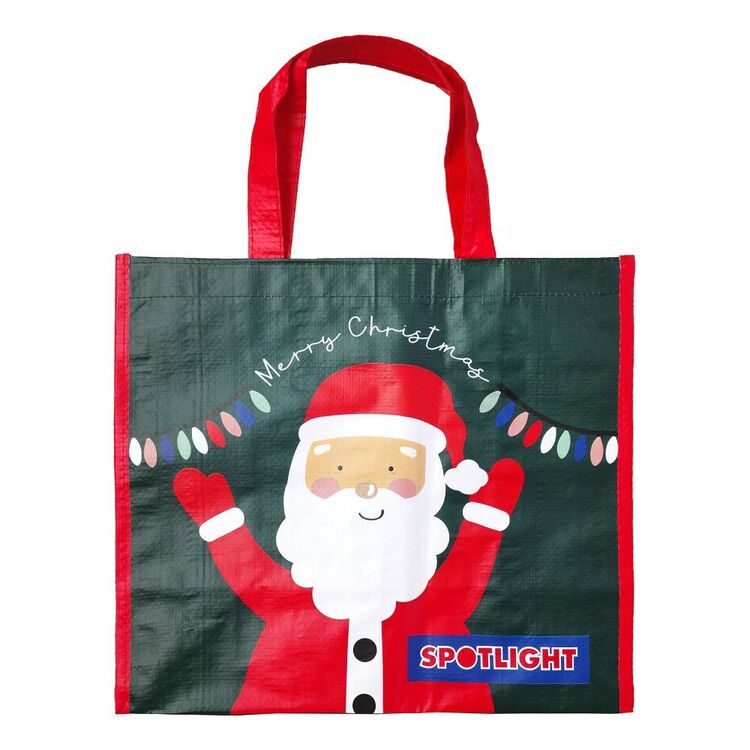 Spotlight Santa Christmas Shopping Bag