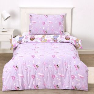 Barbie Girl Quilt Cover Set Pink & Purple