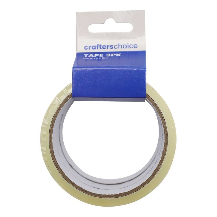 Crafter's Choice Clear Tape 3 Pack Clear 18 mm