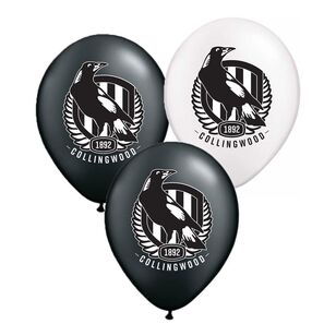 AFL Collingwood Latex Balloons 25 Pack Multicoloured