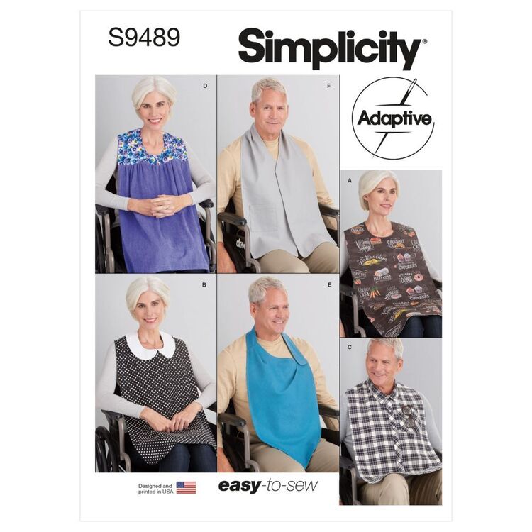 Simplicity Sewing Pattern S9489 Adaptive Adult Bibs