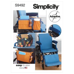 Simplicity Sewing Pattern S9492 Adaptive Wheelchair Accessories One Size