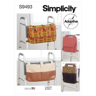 Simplicity Sewing Pattern S9493 Adaptive Walker Bags One Size