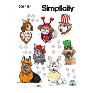 Simplicity Sewing Pattern S9497 Pet Accessories Small - Large