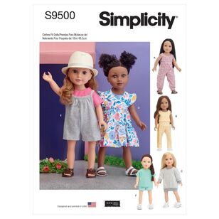 Simplicity Sewing Pattern S9500 18'' Doll Clothes One Size