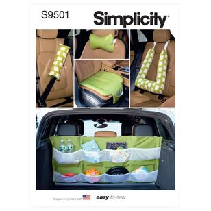 Simplicity Sewing Pattern S9501 Easy-to-Sew Car Accessories One Size